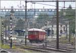 Bei der Fahrt von Heiden nach Rorschach Hafen berquert der RHB Zug in Rorschach die ganze Gleisanlage, um auf Gleis 1 zu gelangen.