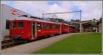 ABDeh 2/4 24 und Steuerwagen Bt 31 ex BT, BDeh 3/6 25 und ABDeh 2/4 23 in Heiden. (08.06.2015)