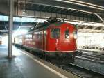 Mittelthurgaubahn: MThB Lok Re 4/4 I im Mrz 2001 in Chur