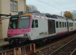 Motorwagen 566 832  Seehas  der MthB am 20.10.2002 im Bahnhof Engen.