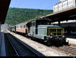 VVT / RVT - Be 4/4  1 ( 417 301 ) bei Rangierfahrt mit Extrazug im Bahnhof Biel am 29.06.2019