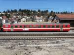 travys - trn 2 Kl. Personenwagen B 50 35 20-34 304-0 mit travys Beschriftung abgestellt im Bahnhof von Sentier-Orient am 10.04.2009