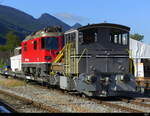 OeBB - Tm 2/2  98 85 5 232 596-7 ex SBB abgestellt im Bhf. Balsthal am 2024.09.15