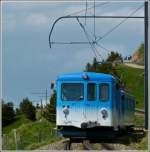 - ber den Wolken - Eine Rigi Bahn hat Rigi-Kulm verlassen und macht sich auf den Weg nach Arth-Goldau.