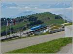 - Ankunft - Eine Rigi Bahn erreicht am 24.05.2012 die Endhaltestelle Rigi-Kulm. (Jeanny)