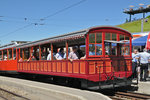 Personenwagen der VRB mit der Betriebsnummer 2 an der Bergstation auf der Rigi.