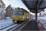 S22 mit BDeh 4/4 13  Appenzeller Alpenbitter  in Gais. (01.12.2017)