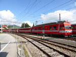 AB - Triebwagen DBe 4/4  43 in Appenzell vor dem Regio nach Wasserauen am 24.07.2016