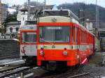 BDe 4/8 21 und 24 abgestellt am Bahnhof St.