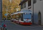 Die Trogenbahn im Stadtbereich von St.Gallen. November 2014.