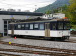 MOB - Be 4/4 1007 (ex asm Oberaargau) vor der Werkstätte der MOB in Chernex am 09.05.2017