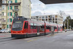 Be 4/8 113  Mars  der Aare Seeland Mobil, wartet an der Endstation beim Bahnhof Solothurn.
