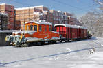 Aare Seeland mobil.
ERINNERUNGEN AN DAS ALTE BIPPERLISI.
Güterzug mit der Ge 4/4 126 in St. Urban Ziegelei abgestellt am 18. Dezember 2010.
Foto: Walter Ruetsch