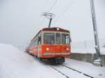 asm Seeland - Treibwagen Be 4/4 mit Kieszug in der Kiesgrube in Sutz am 15.02.2012