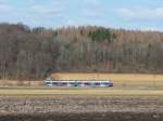 asm Seeland - Die Triebwagen Be 2/6  503 zusammen mit dem Be 2/6 510 unterwegs bei Siselen am 06.03.2012