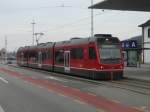 asm Oberaargau - Triebwagen Be 4/8  113 im Bahnhof Solothurn am 25.01.2014