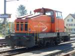 Normalspurige Henschel Diesellok der asm Em 3/3 837 826-7 abgestellt im Bahnhof von Niederbipp am 06.04.2007