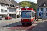 Das Waldenburgerli, einzige Schweizer Bahnlinie mit 750 mm Spurweite.