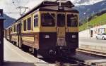 Triebwagen 311 der Berner Oberland Bahn (BOB) im Mai 2000 in Grindelwald