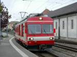 CJ - Einfahrender Regio im Bahnhof von Saingnelegier am 16.05.2014