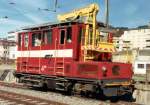 Baudienst Diesellok  Xm 2/2  509 im Bahnhof von La Chaux de Fonds im Sept. 1990