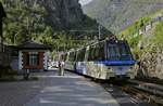 Am 07.05.2019 trifft ein SSIF-Panoramazug im Bahnhof Ponte Brolla ein.