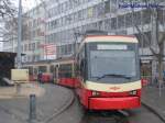 Be 4/6 der Forchbahn wartet ebenfals im Schneegestber im Stadelhofen am 24.03.08