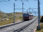 Ein Altbau-Triebwagen fhrt allein nach Riffelberg zwischen Rotenboden und Riffelberg. 06.08.07 