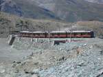 Zug nach Zermatt am 18.8.2007 am Gornergrat