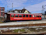 AB - Br10 abgestellt als Werbewagen  im Bahnhof Gossau am 24.02.2019