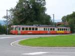 Der BDe 8/8 Nr 4 in der Kruven reiche Strecke der BDWM, vor der Haltestelle Belvedere am 06/09/10.