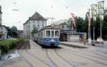 Basel BLT Birsigtalbahn Tram 17 (Tw 16) Bahnhof BTB Heuwaage am 29.