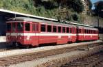 Be 4/4  3 + Bt im Bahnhof von Le Locle im Sept. 1990