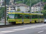 TN - Triebwagen Be 4/4 501 + Steuerwagen Bt 554 bei der ausfahrt vom der Endhaltestelle der TN in Neuchtel am 10.06.2007