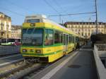 Steuerwagen Bt 551 und Triebwagen Be 4/4 503+501 in Neuchtel, Place Pury, 18.01.2012.