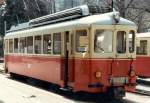 Triebwagen BDe 4/4  1  im Bahnhof von Waldenburg im Mai 1982