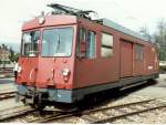 AAR (ex WSB)1000 mm ..De 4/4  43.. vor dem Depot im Aarau im Mai 1985