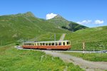BDhe 2/4 Nr. 206 mit Bt 30 zwischen Kleine Scheidegg und Eigergletscher, 18.07.2016.