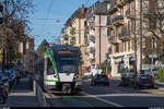 Stadtstrecke der LEB in der Avenue d'Echallens zwischen Lausanne-Chauderon und Montétan am 14. November 2020. Der Streckenabschnitt wird voraussichtlich im Frühjahr 2022 durch einen neuen Tunnel ersetzt.