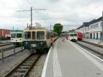 LEB - Im Bahnhof von Echallens sind alle Geleise Besetzt am 19.05.2010