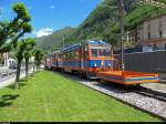 Ein Triebwagen der Monte Generoso Bahn macht sich am 11. Mai 2013 in Capolago zur Abfahrt bereit.