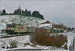 Der dritten März ist der Beginn des interessanten Jubiläumsjahres  50 Jahre Blonay - Chamby Museumsbahn . 
Das Bild zeigt die MOB GDe 4/4 6006 mit dem ebeso bunten wie langen  Winterdampfzug  (Montreux) - Montbovon - Zweisimmen kurz vor Planchamp.
Ab Montbovon werden zwei HG 3/4 Dampfloks den langen Zug übernehmen. 
3. März 2018