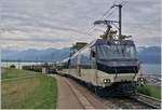 Auch am Folgetag zeigte sich der MOB GoldenPass Belle Epoque Zug 2214 nochmals mit Lok und Komposition, hier bei der Durchfahrt in Châtelard VD.