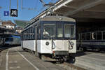 Be 4/4 1006 der Montreux.Oberland-Bernois-Bahn (MOB), ehemals ASm 301, SNB 83, in Montreux auf den nächsten Einsatz wartend am 17. Januar 2022.
Foto: Walter Ruetsch