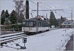 Der MOB Be 4/4 1006 (ex Bipperlisi) ist bei Fontanivent auf der Fahrt nach Chernex. 

22 Januar 2023