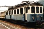 37 BDe 4/4 der Montreux-Oberland-Bahn (MOB) auf Bahnhof Zweisimmen am 28-07-95. Bild und scan: Date Jan de Vries.