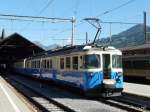 MOB - Triebwagen ABDe 8/8 4003 mit Regio im Bahnhof Zweisimmen am 05.09.2010