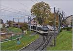 St-Légier Gare vor dem Umbau mit dem nach Blonay ausfahrenden CEV MVR ABeh 2/6 7507. 

11. Nov. 2017