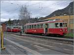 Der CEV BDeh 2/4 74 wartet in Blonay auf die Abfahrt (und den Wagenführer) für die Fahrt nach Les Pléiades.