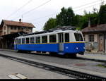 MGN - Oldtimer Zahnrad-Triebwagen Bhe 2/4 204 auf einer Fotoextrafahrt auf den Rochers de Naye für das Bahnforum.ch am warten auf Gegenzug und überholung im Bahnhof Caux am 25.08.2018